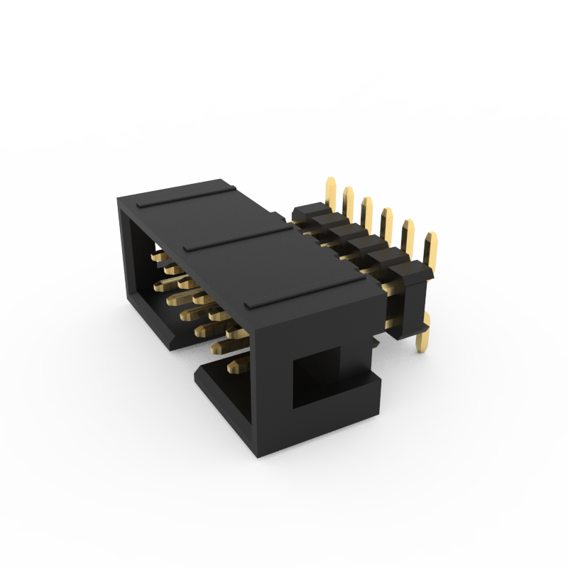 2.54mm Pitch Box Pin Header Connector, Stacked plastic design, SMT ( Surface Mou