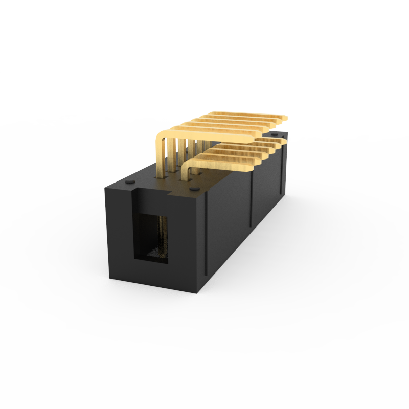 2.54mm Pitch Box Pin Header Connector, 90-Degree, Right-Angle Mounting Method