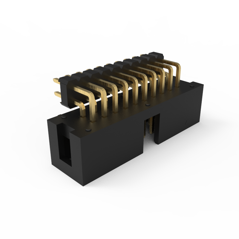2.54mm Pitch Box Pin Header Connector, 90 Degree Right Angle Through Hole Mounti