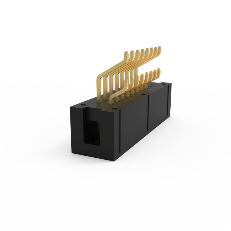 2.54mm Pitch Box Pin Header Connector, 45-degree, SMT ( Surface Mount Technology
