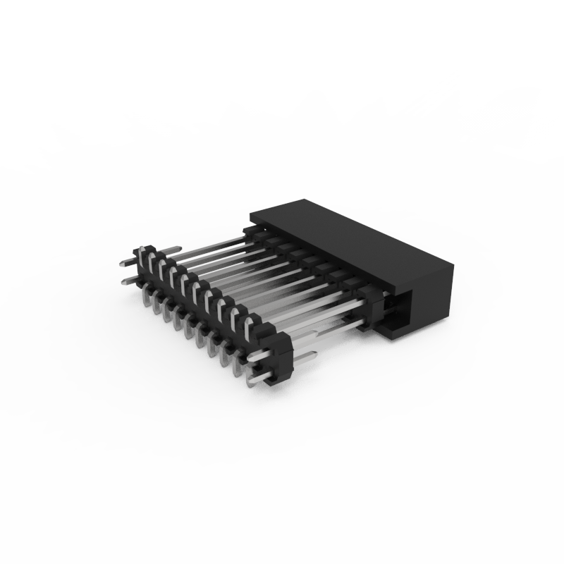 2.00mm Pitch Box Pin Header Connector, Triple-layer stacked plastic design, SMT 