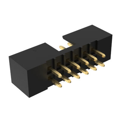 2.00mm Pitch Box Pin Header Connector, 180 Degree Through Hole Mounting Method