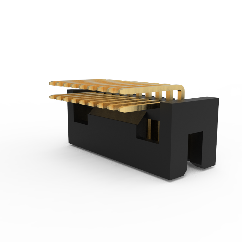 1.27mm Pitch Box Pin Header Connector, 90 Degree Right Angle Mounting Method, Su