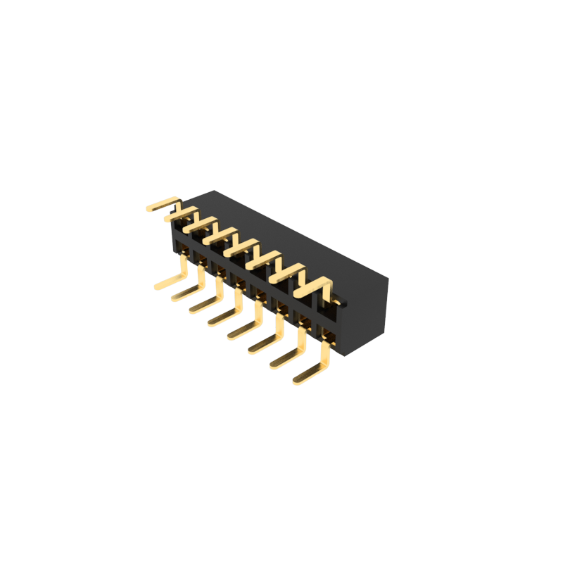 2.54mm Pitch Socket Connector (Female), dual rows, 90 degree, right angle mounti