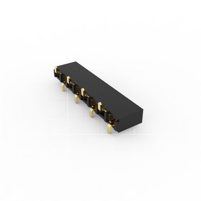 2.54mm Pitch Socket Connector (Female), Single-row, SMT ( Surface Mount Technolo