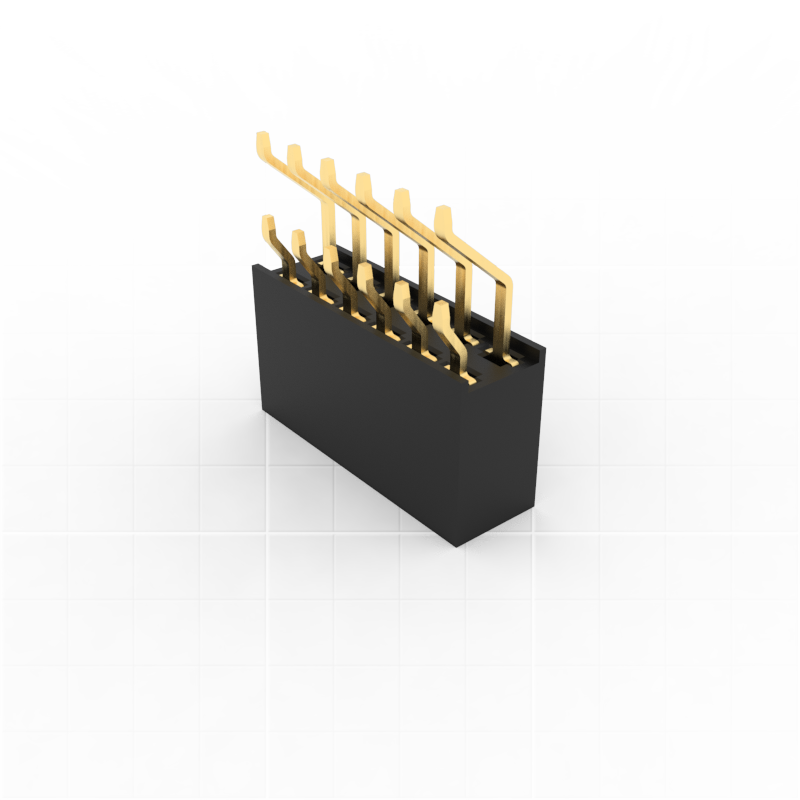 2.54mm Pitch Socket Connector (Female), dual row, 45 degree, SMT ( Surface Mount