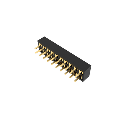 1.27mm Pitch socket connectors (female), double rows, 180 degree through hole mo