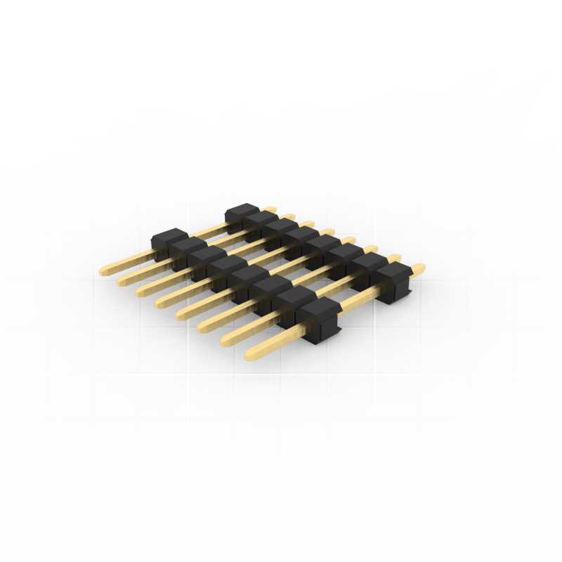 2.54mm pitch pin header, double row of pin header and single row of plastic part