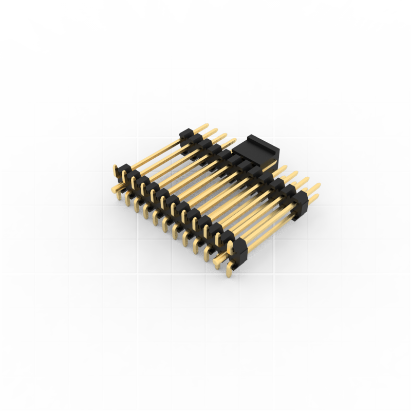 2.00mm Pitch Pin Header, Double Row of pin header and plastic parts, SMT ( Surfa