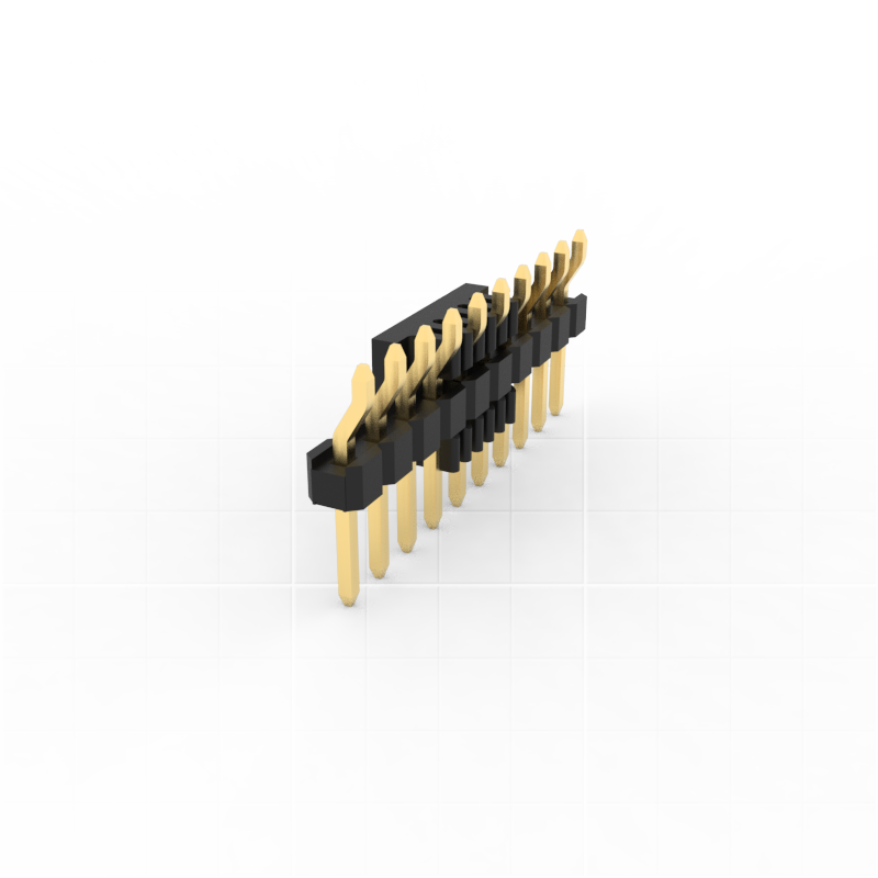 2.00mm pitch pin header, single row of pin header and plastic part, SMT ( Surfac