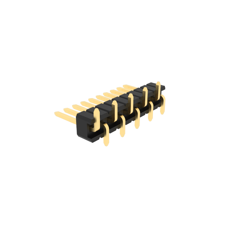 1.27mm pitch pin header, single row of pin header and plastic part, SMT ( Surfac