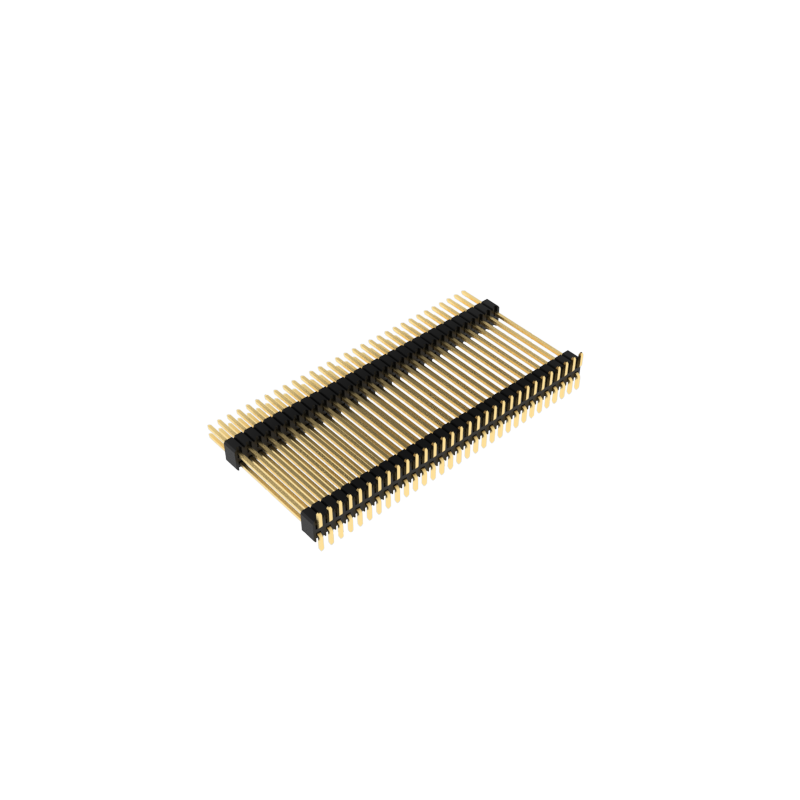 1.27mm pitch pin header, double row of pins and plastic parts, SMT ( Surface Mou