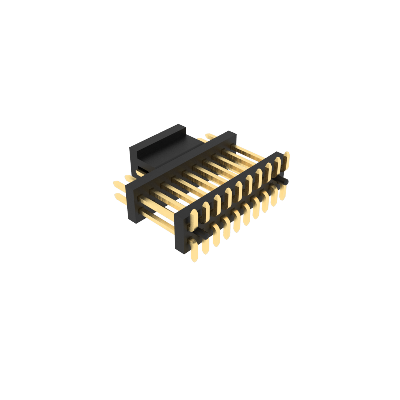 1.27mm pitch pin header, double row of pins and plastic parts, SMT ( Surface Mou