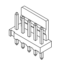 2.54mm Pitch, Single Row of pin, 180 Degree DIP Series.