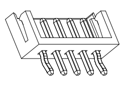 2.50mm Pitch WAFER, Single Row of pin, 180 Degree DIP with K-point machinable.