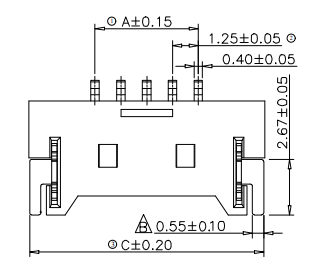 1.25mm pitch wafer, single row of pin, 90 degree right angle, K point weldable