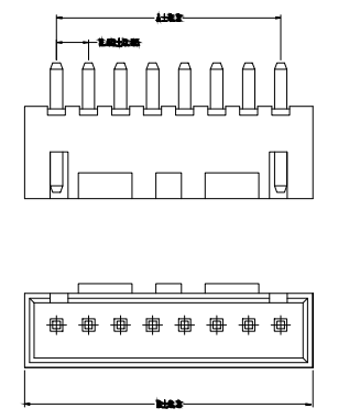 2.50mm Pitch WAFER, Single Row of pin, 180 Degree IDIP with K-point machinable